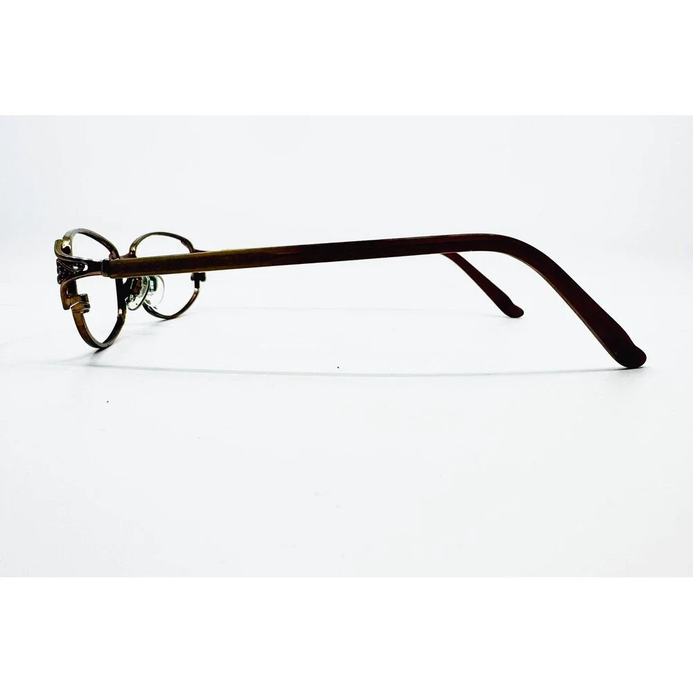 Tura Eyeglasses Frames Women Brown Metal Full Rim 49-16-130